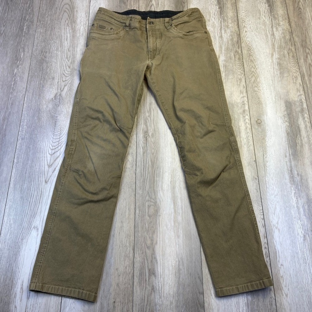 Kuhl Kanvus Jeans Pants Mens 34x32 Durable Utility Outdoors Canvas Brown Men